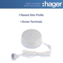 Hager Sollysta WMCS12 6A 2-Way Ceiling Switch White