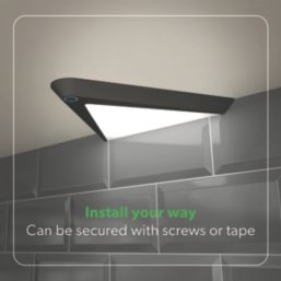 4lite Hampton Triangular LED Black Cool White Under Cabinet Lights Without Bezel 11W 200lm 3 Pack