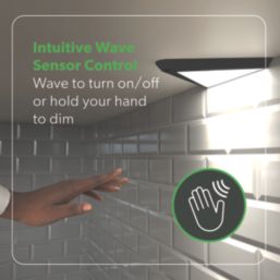 4lite Hampton Triangular LED Black Cool White Under Cabinet Lights Without Bezel 11W 200lm 3 Pack