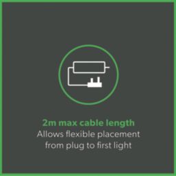 4lite Hampton Triangular LED Black Cool White Under Cabinet Lights Without Bezel 11W 200lm 3 Pack