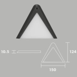 4lite Hampton Triangular LED Black Cool White Under Cabinet Lights Without Bezel 11W 200lm 3 Pack