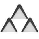 4lite Hampton Triangular LED Black Cool White Under Cabinet Lights Without Bezel 11W 200lm 3 Pack