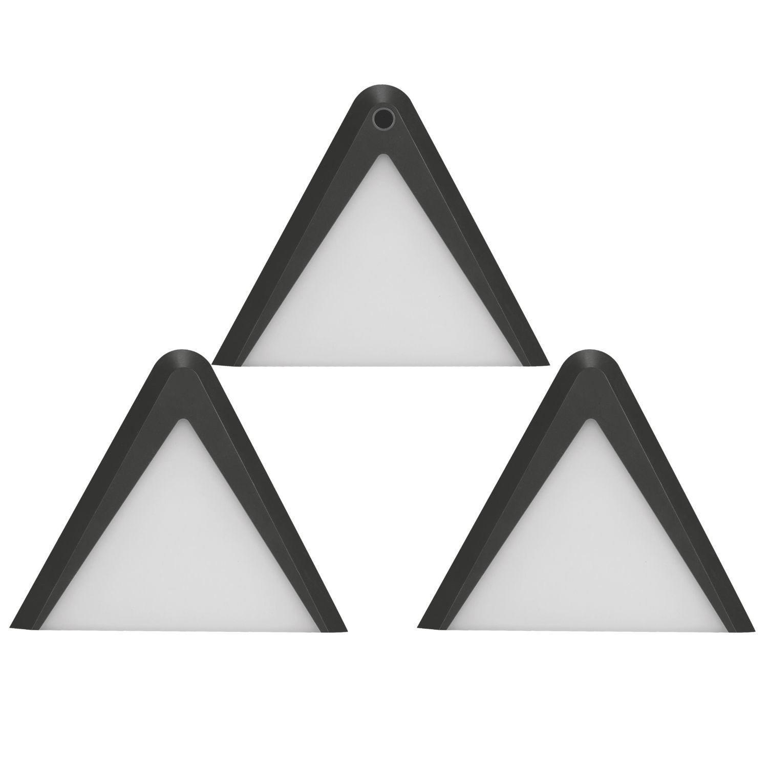 4lite Hampton Triangular LED Black Cool White Under Cabinet Lights Without Bezel 11W 200lm 3 Pack (187AX)