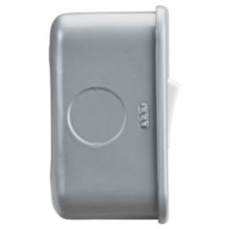 Knightsbridge Metal Clad 13A Switched Metal Clad Fused Spur & Flex Outlet with Neon