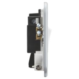 Knightsbridge Metal Clad 13A Switched Metal Clad Fused Spur & Flex Outlet with Neon
