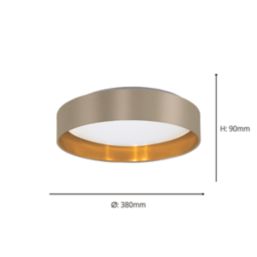 Eglo Maserlo 2 LED Ceiling Light Cappuccino 20W 2400lm