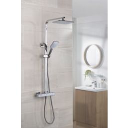 Bristan Craze2 HP/Combi Flexible Exposed Chrome-Plated Thermostatic Bar Mixer Shower with Diverter