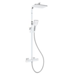Bristan Craze2 HP/Combi Flexible Exposed Chrome-Plated Thermostatic Bar Mixer Shower with Diverter