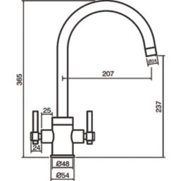 Clearwater Rococo Monobloc Mixer Tap Brushed Nickel PVD