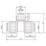 Flomasta  Plastic Push-Fit Reducing Tee 15mm x 15mm x 10mm