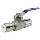 Reliance Valves BVAL400200 Push-Fit Full Bore 15mm Ball Valve with Blue/Red Handles