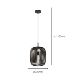 Eglo Romazzina Single Pendant Light Black