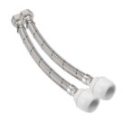 Hep2O Push-Fit Keyless Flexi Tap Connector 22mm x 3/4" x 300mm 2 Pack