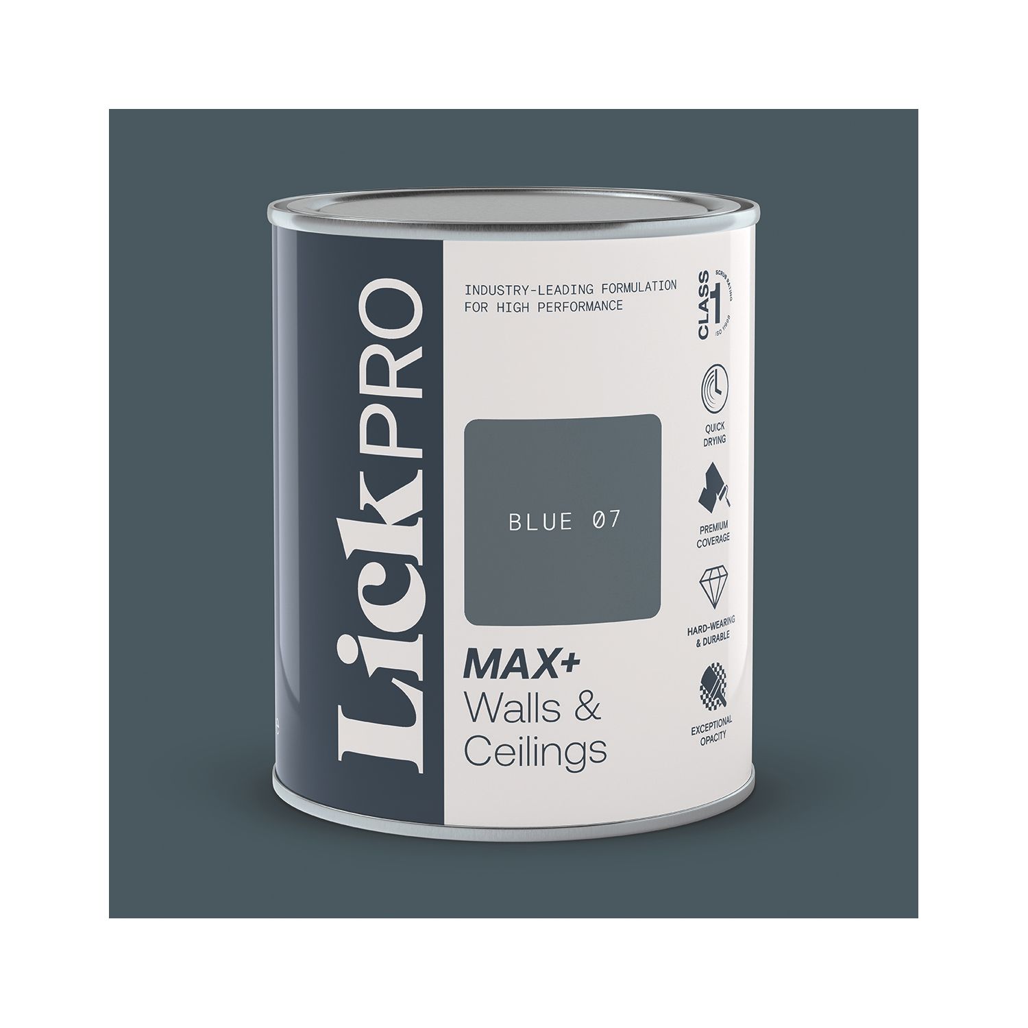 LickPro Max+ 1Ltr Blue 07 Matt Emulsion Paint (187TM)