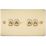 Knightsbridge  10AX 4-Gang 2-Way Light Switch  Brushed Brass