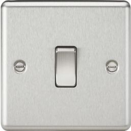 Knightsbridge  10AX 1-Gang Intermediate Switch Brushed Chrome
