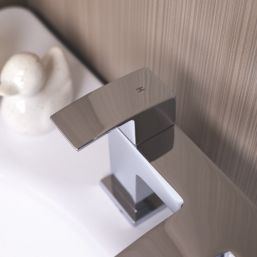 ETAL Kinlin Chrome 143mm Deck Mounted Lever 2 Tap Holes Bath Mixer Tap