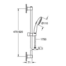Zuhanyszett GROHE Vitalio Start króm 26953001 | Kiemelt termékek