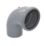 FloPlast  Push-Fit 92.5° Single Socket Bend Grey 110mm