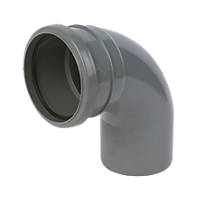 FloPlast  Push-Fit 92.5° Single Socket Bend Grey 110mm