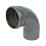 FloPlast  Push-Fit 92.5° Single Socket Bend Grey 110mm
