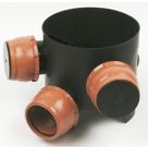 FloPlast Push-Fit 3-Inlet Adjustable Mini Access Chamber Base 300mm