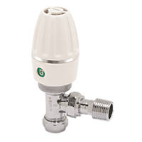 Terrier Terrier 3 White Angled Thermostatic TRV  10mm x 1/2"