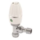 Terrier Terrier 3 10mm x 1/2" White/Chrome Angled Standard Thermostatic Radiator Valve Head & Body