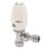 Terrier Terrier 3 10mm x 1/2" White/Chrome Angled Standard Thermostatic Radiator Valve Head & Body