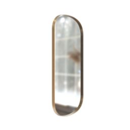 Miami Plain Bathroom Mirror Brushed Brass 400mm x 20mm x 800mm