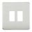 Knightsbridge  2-Module Grid Faceplate Brushed Chrome