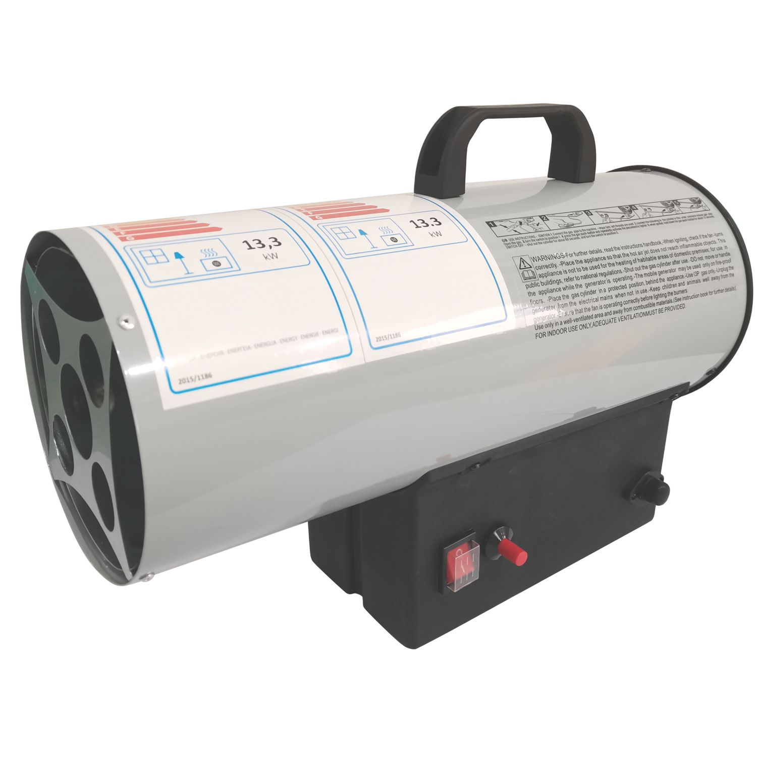 Portable Grey LPG Space Heater 13.3kW (188FH)