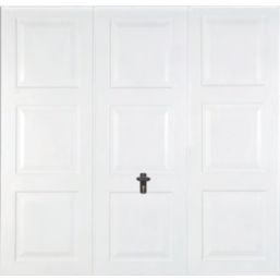 Gliderol Georgian 7' 6" x 6' 6" Non-Insulated Frameless Steel Up & Over Garage Door White