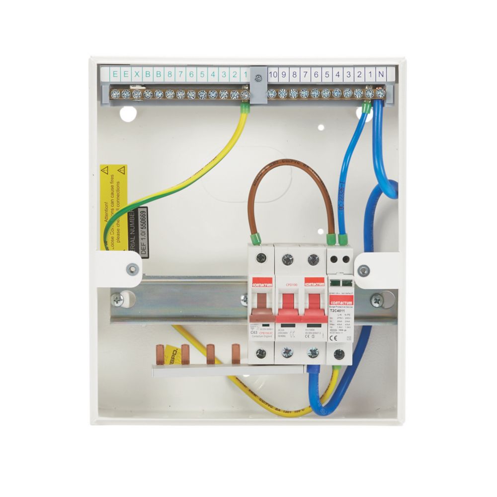 Contactum Defender 1.0 8-Module 4-Way Part-Populated Main Switch ...