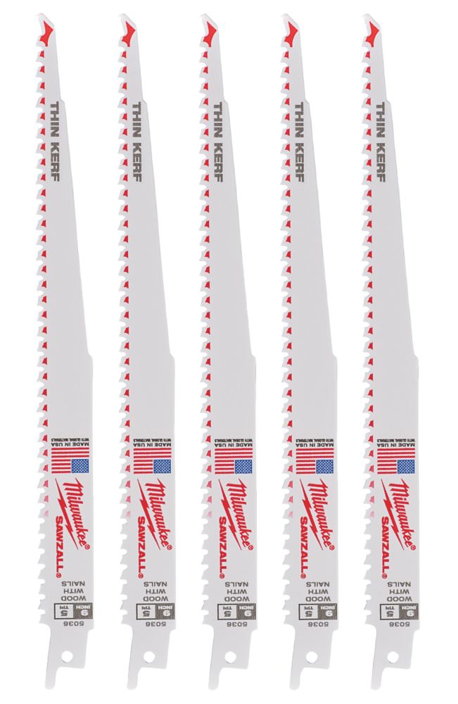 Milwaukee  48005036 Multi-Material Sawzall Blade  5 Pack - 3
