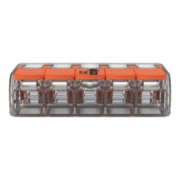 Wago 221-615 41A 5-Way Lever Connectors 15 Pack