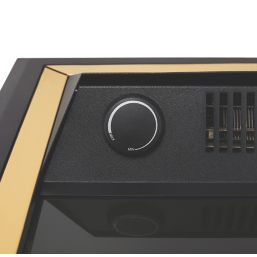 Glen Crofton Brass Switch Control Plug-In Electric Inset Fire 510mm x 165mm x 605mm