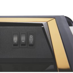 Glen Crofton Brass Switch Control Plug-In Electric Inset Fire 510mm x 165mm x 605mm