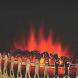 Glen Crofton Brass Switch Control Plug-In Electric Inset Fire 510mm x 165mm x 605mm