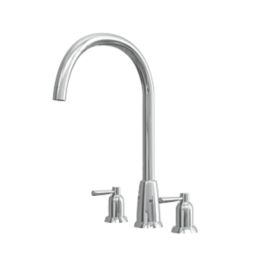 ETAL Cuthbert Dual Lever 3-Hole Kitchen Tap Chrome