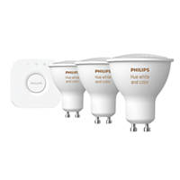 Philips Hue Ambiance  GU10 RGB & White LED Smart Lighting Starter Kit 5.7W 350lm 4 Piece Set