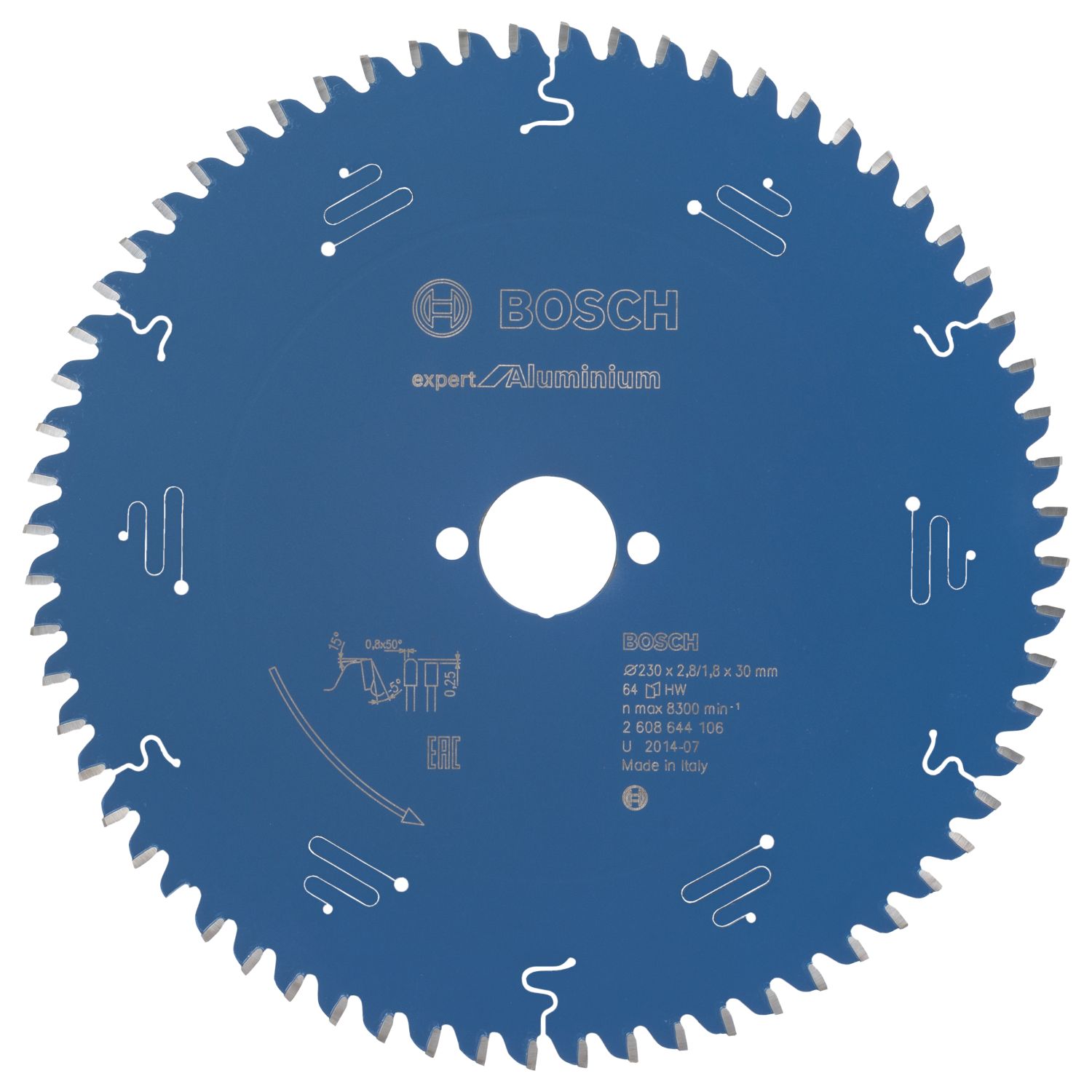 Bosch Expert Aluminium Circular Saw Blade 230mm x 30mm 64T (188KP)