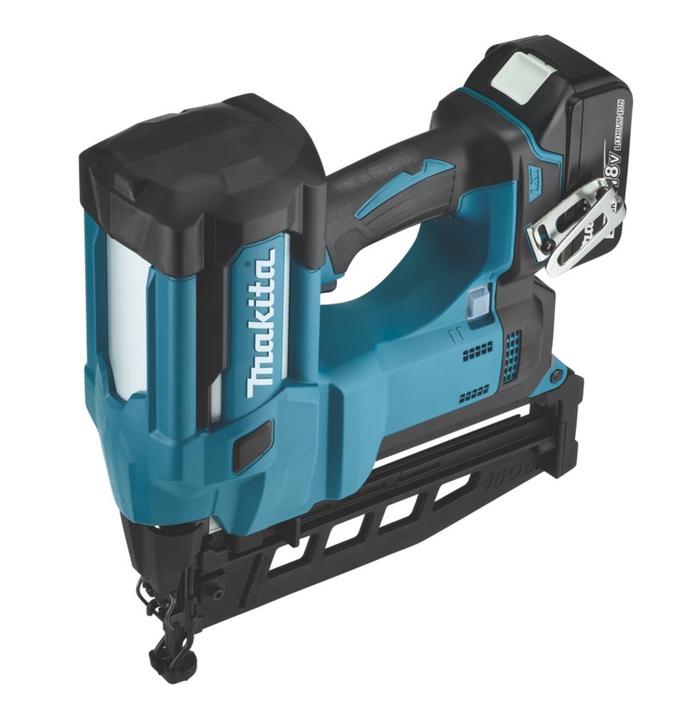 Makita DBN600RTJ 64mm 18V 2 x 5.0Ah Li Ion LXT Second Fix Cordless