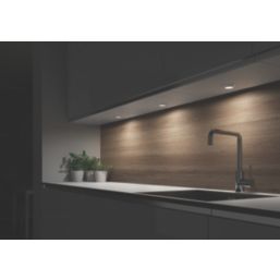 Sensio Hype TrioTone Round LED Under Cabinet Lights Steel 8W 170 - 190lm 4 Pack