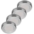Sensio Hype TrioTone Round LED Under Cabinet Lights Steel 8W 170 - 190lm 4 Pack