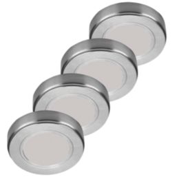 Sensio Hype TrioTone Round LED Under Cabinet Lights Steel 8W 170 - 190lm 4 Pack