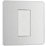 British General Evolve 1-Gang 2-Way LED Single Master Trailing Edge Touch Dimmer Switch  Brushed Steel with White Inserts