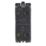 Contactum Decorative 10AX 1-Way Grid Retractive Bell Push Switch Brushed Steel with Black Inserts