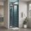 ETAL  Framed Rectangular Bi-Fold Shower Door Matt Black 790mm x 1900mm