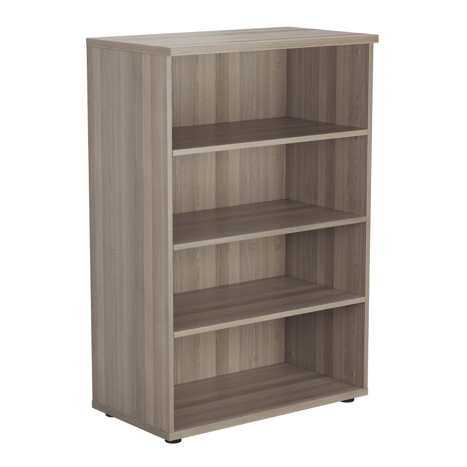 TC Group 3-Shelf Bookcase Grey Oak 800mm x 1200mm (188TT)